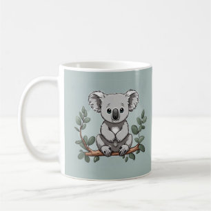 Cute koala björn på tealj kaffemugg