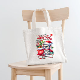 Cute Koala Chirstmas Personlig Namn Tygkasse