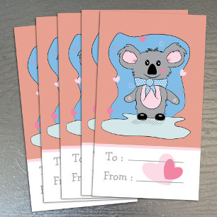 Cute Koala Classroom Alla hjärtans dagar-kort Kort