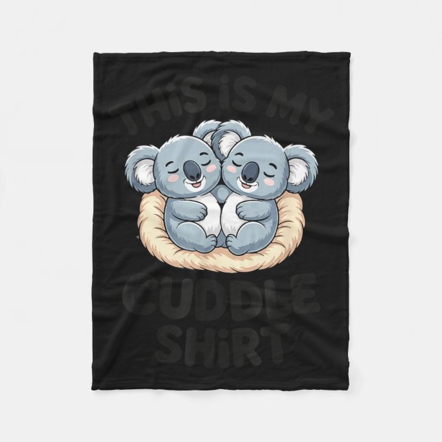 Cute Koala Couple This Is My Cuddle  Fleecefilt (Framsidan)