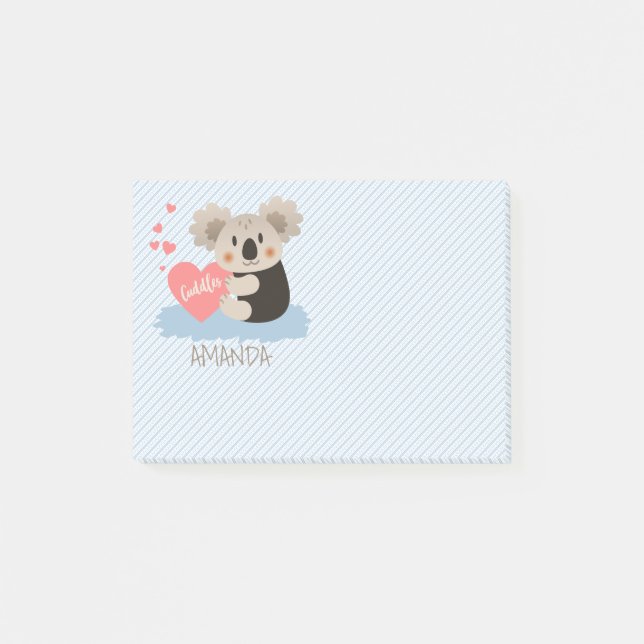 Cute Koala Cuddles ID386 Post-it Block (Framsida)