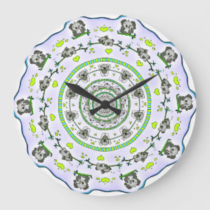 CUTE KOALA DESIGN WALL CLOCK STOR KLOCKA