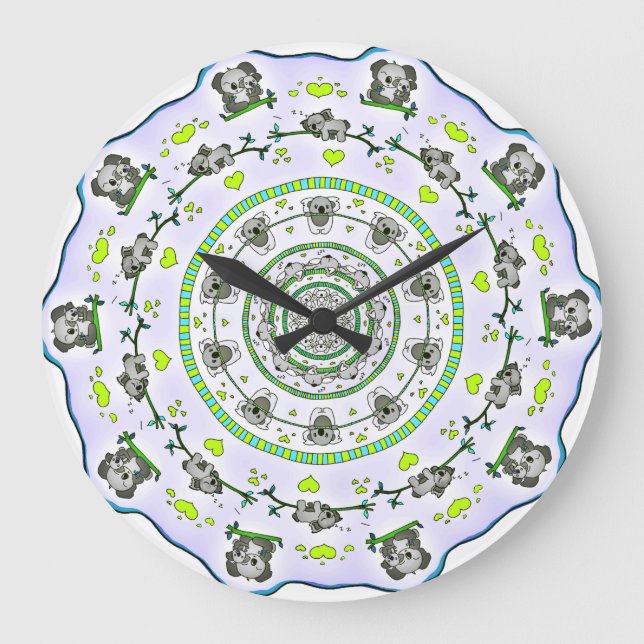 CUTE KOALA DESIGN WALL CLOCK STOR KLOCKA (Framsida)