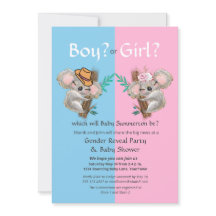 Cute Koala Gender Reveal Party/Baby Shower