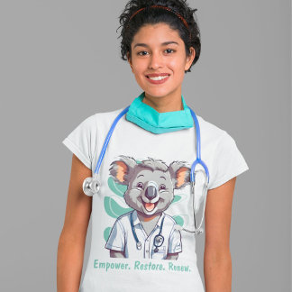 Cute Koala Gifts for PhysiTherapists Läkare T Shirt