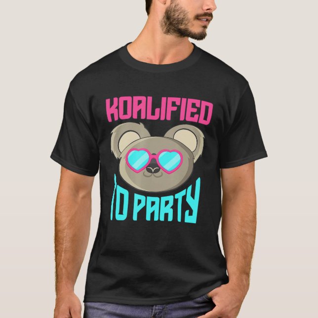 Cute Koala Graphic Retro Party Animal Australia T Shirt (Framsida)