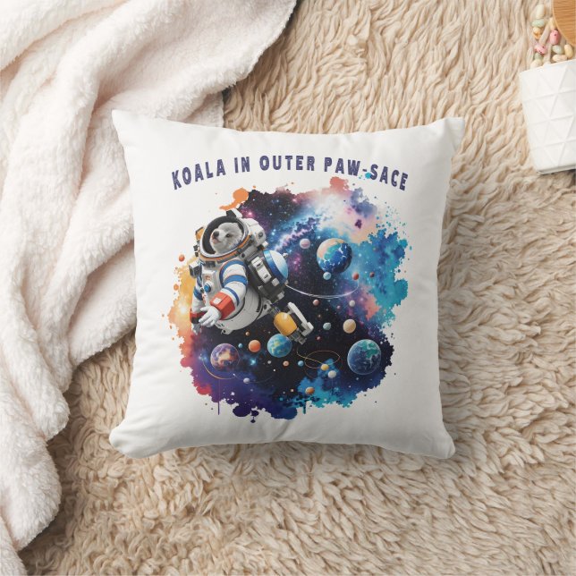 Cute Koala i Outer Tass-sace, Koala Astronaut Kudde (Filt)