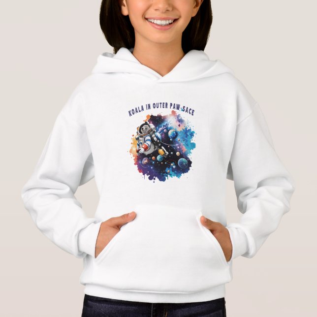 Cute Koala i Outer Tass-sace, Koala Astronaut T Shirt (Framsida)