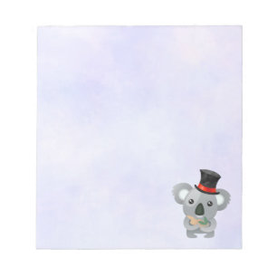 Cute Koala i Svarta Top hat Anteckningsblock