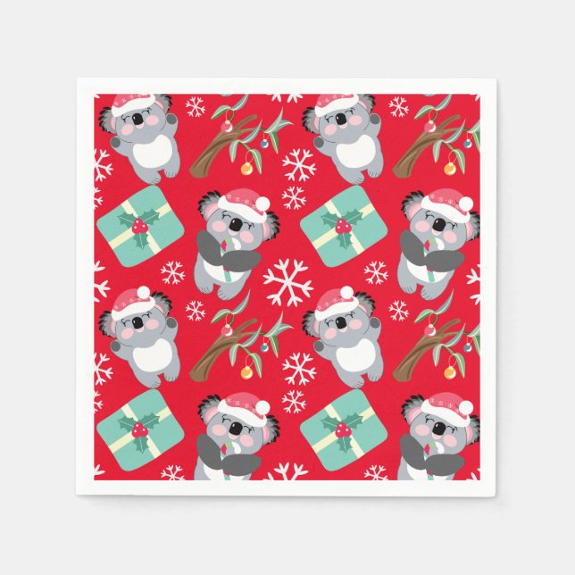 Cute Koala-jul Pappersservett (Framsidan)