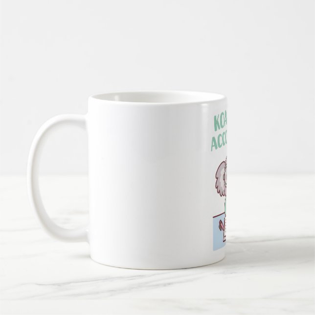 Cute Koala Koalafied Accountant Pun Kaffemugg (Vänster)