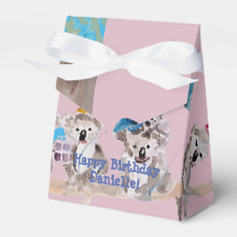 Cute Koala Koalas Girls Birthday Cake Favor Box Presentaskar