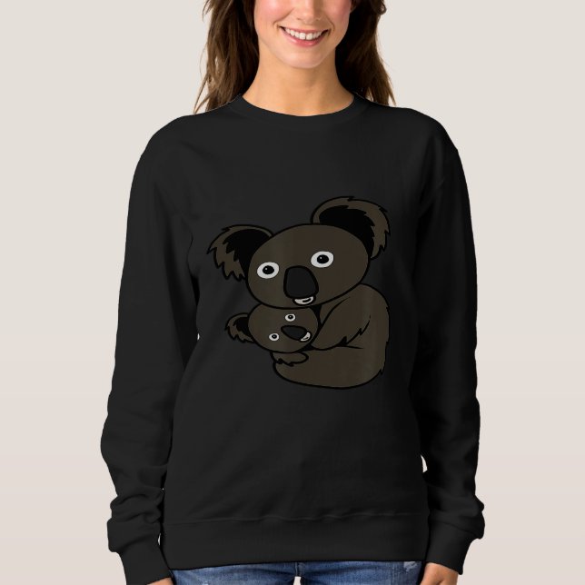 Cute Koala Mamma med Unge-djur T Shirt (Framsida)
