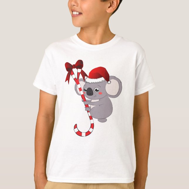 Cute koala med en tomklaus som klättrar T-Shir T Shirt (Framsida)