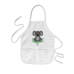 Cute koala med eukalyptus-barn barnförkläde