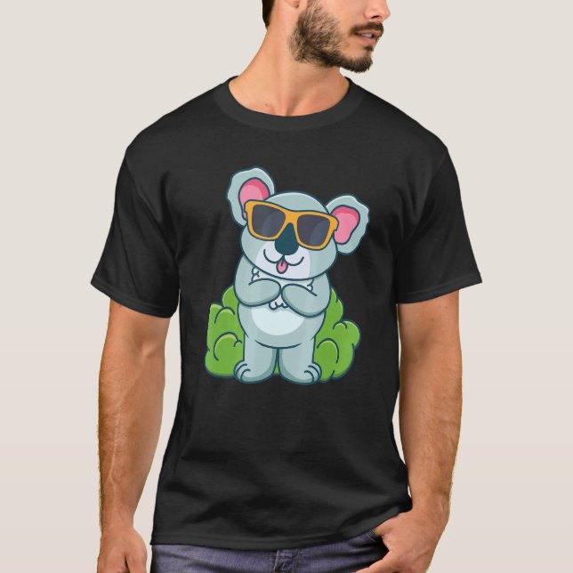 Cute Koala med solglasögon i Kärlek Koalas T Shirt (Framsida)