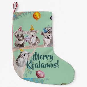 Cute Koala Merry Koalamus Grönt - julklapp Liten Julstrumpa
