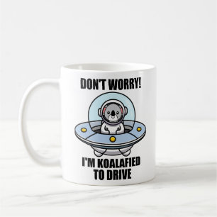 Cute Koala New Driver Jag är redo att köra UFO Kaffemugg