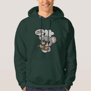Cute Koala njuter av Ramen Hoodie