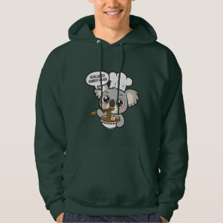Cute Koala njuter av Ramen Hoodie