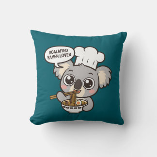 Cute Koala njuter av Ramen Kudde