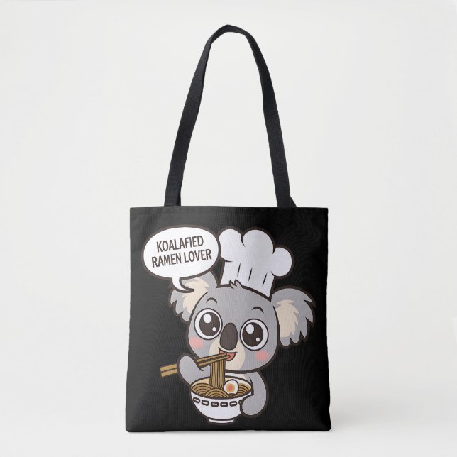 Cute Koala njuter av Ramen Tygkasse (Framsida)