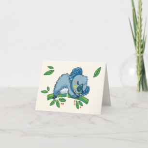 Cute Koala Notecard Tack Kort