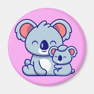 Cute Koala och Baby Magnet