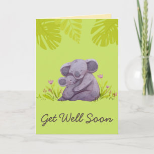 Cute Koala och Encouragement får bra Grönt Card Kort
