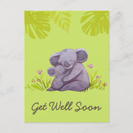 Cute Koala och Encouragement får bra Grönt Postca Vykort