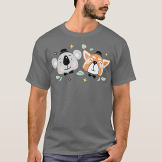Cute Koala och Red Panda T Shirt