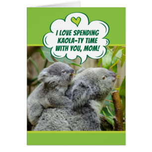 Cute Koala-päron som spenderar kvalitetstid tillsa Hälsningskort