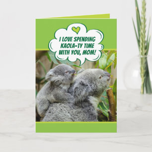 Cute Koala-päron som spenderar kvalitetstid tillsa Kort