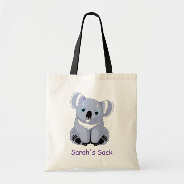Cute Koala Personlig Bag Tygkasse (Framsidan)