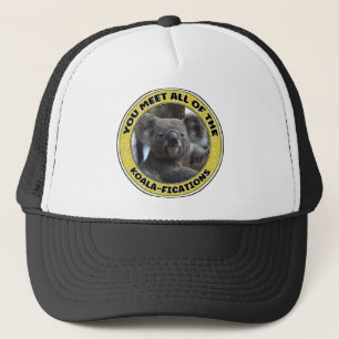 Cute koala "play on ord" keps