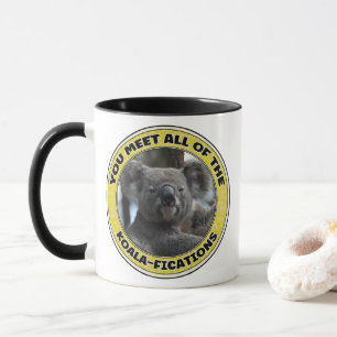 Cute koala "play on ord"  mugg