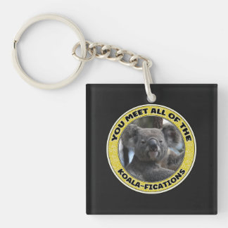 Cute koala "play on ord" personlig keychain