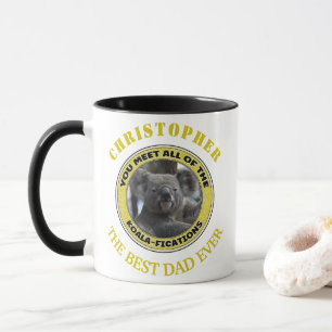 Cute koala "play on ord" personlig mugg
