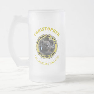 Cute koala "play on ord"-personligen frostat ölglas