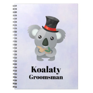 Cute Koala Pun Koalaty Groomsman Anteckningsbok