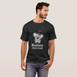 Cute Koala Pun Koalaty Groomsman T-shirt<br><div class="desc">En svart te med en söt koala björn i en svart top hat med ett rött band. Finare och hårig. Texten säger Koalaty Groomsman. Lustigt pun.</div>