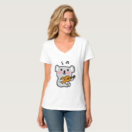 Cute koala spelar gitarr t shirt