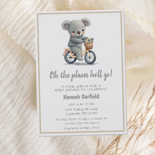 Cute Koala Ställe kommer att gå till babyduschar Inbjudningar