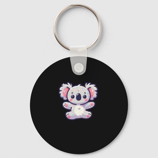 Cute Koala Sticker Nyckelring (Framsida)