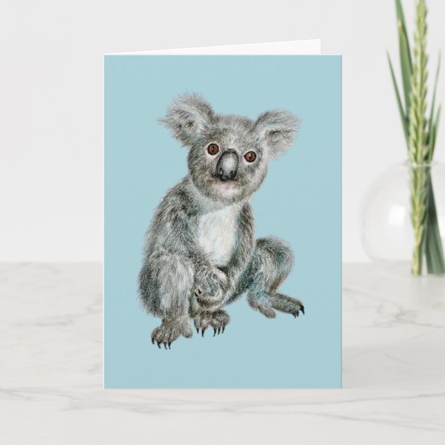 Cute Koala Tack Kort (Framsida)