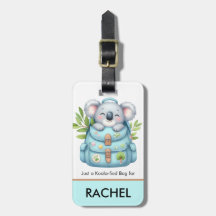 Cute Koala Traveler Personlig Kids Luggage Tag