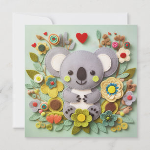 Cute Koala Valentines day meddelande