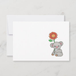Cute Koala valfritt enkelt Tillfälle-kort med fast Tack Kort