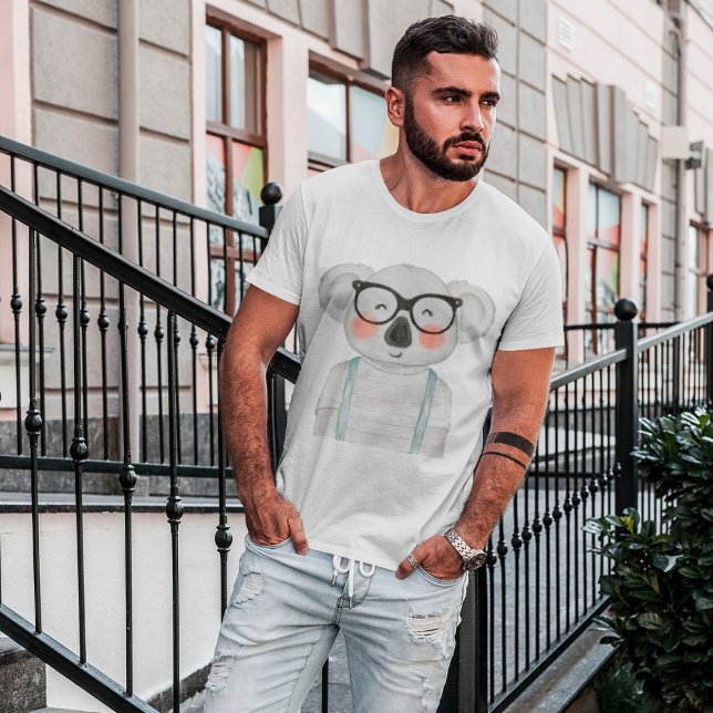 Cute Koala Wearing Glasses T-Shirt (Skapare uppladdad)