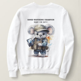 Cute Koala White Sweatshirt for Binge-Watch älskar T Shirt